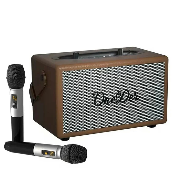 TASX D7 Retro Leather Bluetoot Outdoor Portable Karaoke Machine