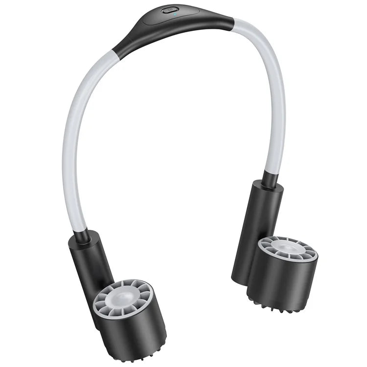 TASX Portable USB Rechargeable Hanging Neck Fan with Quiet Turbo Cooling