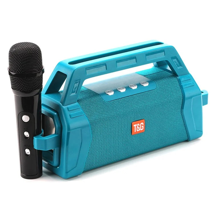 T&G TG538 Portable Bluetooth Speaker with Karaoke Microphone and Stereo Subwoofer
