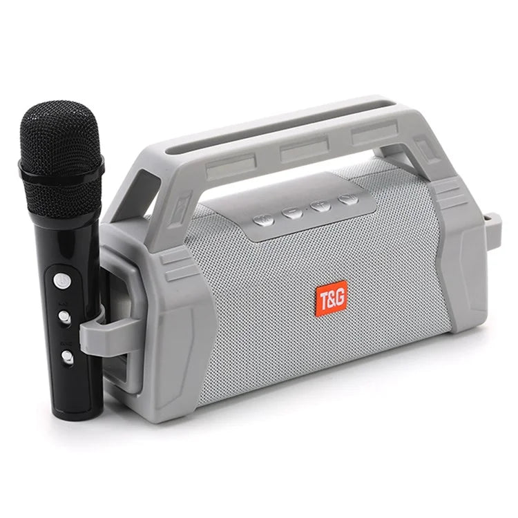 T&G TG538 Portable Bluetooth Speaker with Karaoke Microphone and Stereo Subwoofer
