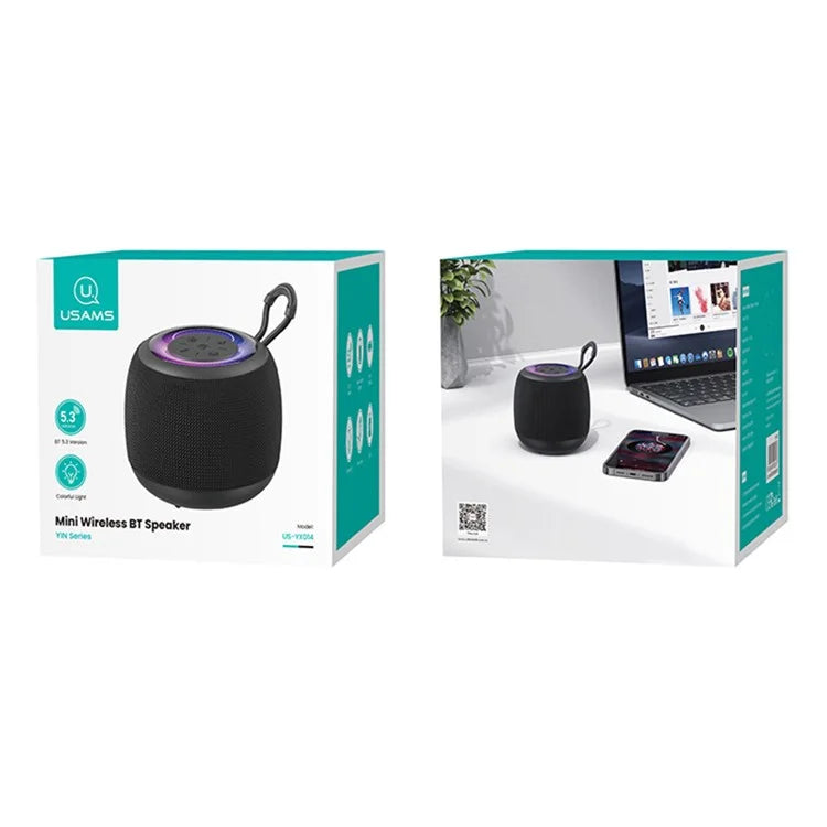 TASX YX014 Mini TWS Bluetooth Speaker with Subwoofer & LED Lights