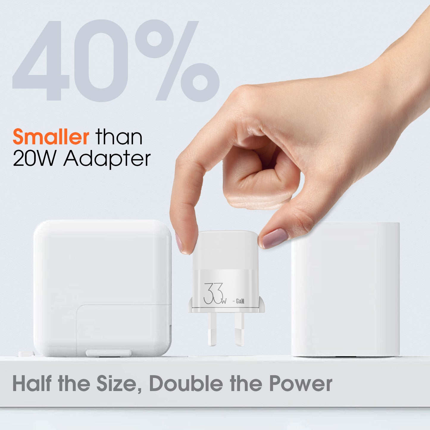 Power Boost USB-C & USB-A Fast Charging Power Adapter 33W