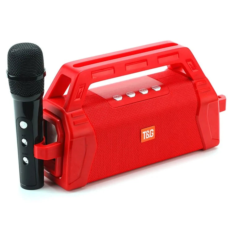 T&G TG538 Portable Bluetooth Speaker with Karaoke Microphone and Stereo Subwoofer