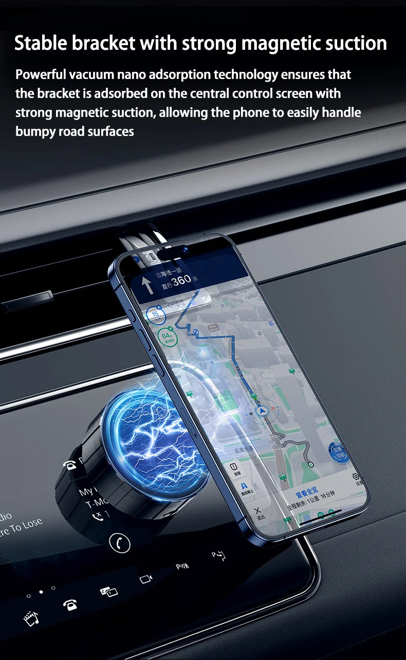 TASX X9Q Vacuum Suction Cup Phone Holder – MagSafe Mount for Car Screen, Console & Home Use