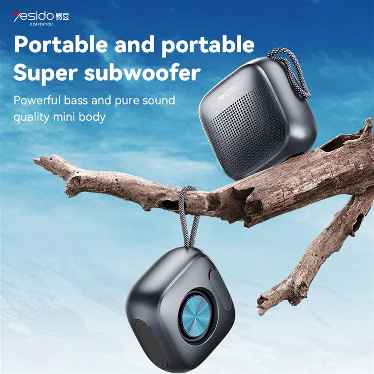 YESIDO YSW24 Portable Mini Bluetooth 5.3 Speaker with CD Diaphragm & 1000mAh Battery