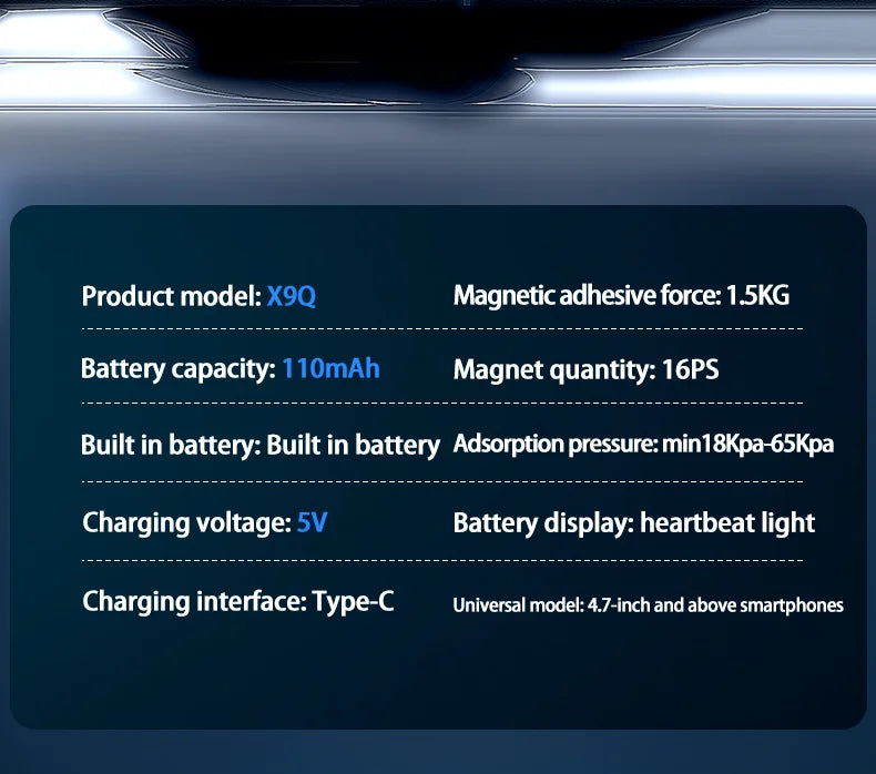 TASX X9Q Vacuum Suction Cup Phone Holder – MagSafe Mount for Car Screen, Console & Home Use