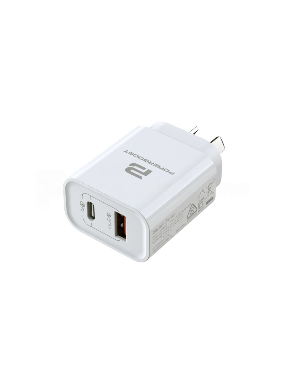 Power Boost Fast Charging USB-C & USB-A Power Adapter 20W