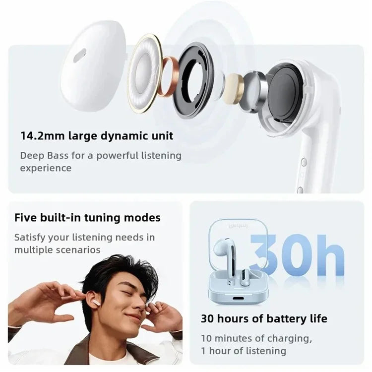 XIAOMI Redmi Buds 6 Active Bluetooth Earphones Semi-In-Ear Deep Bass