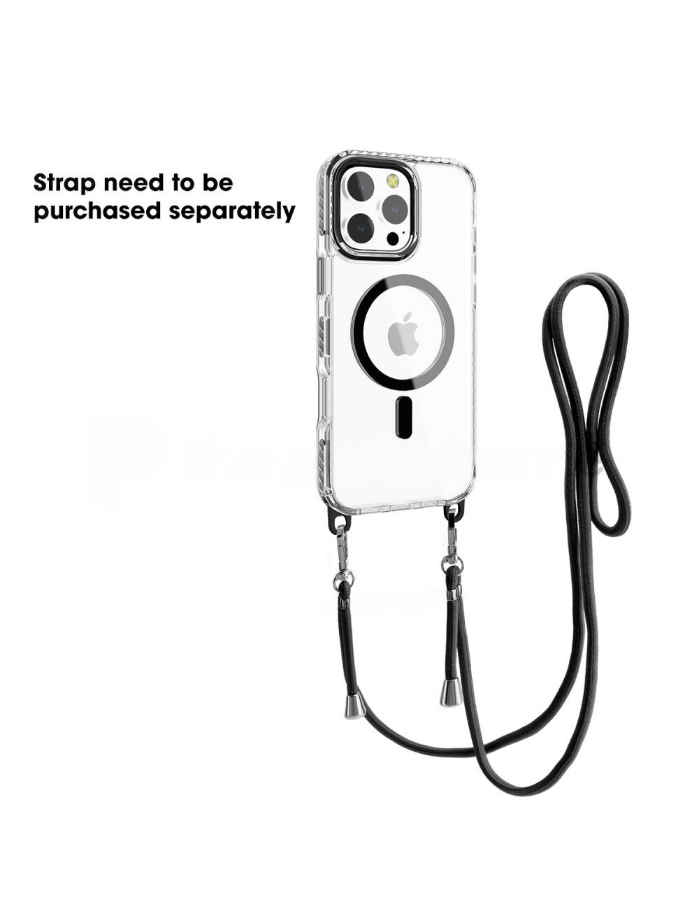 Case it IPhone 16 Pro Max Crossbody Clear Shockproof Case