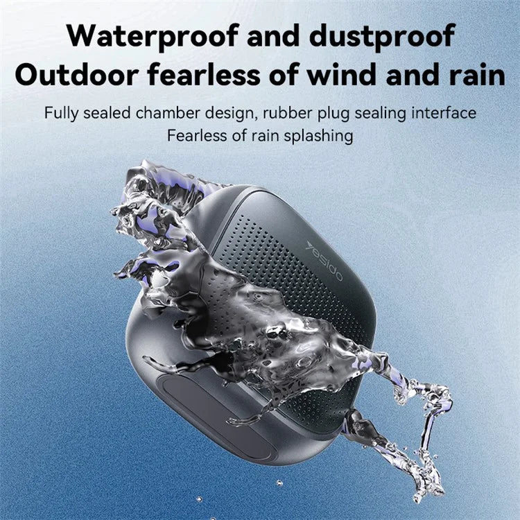 YESIDO YSW24 Portable Mini Bluetooth 5.3 Speaker with CD Diaphragm & 1000mAh Battery