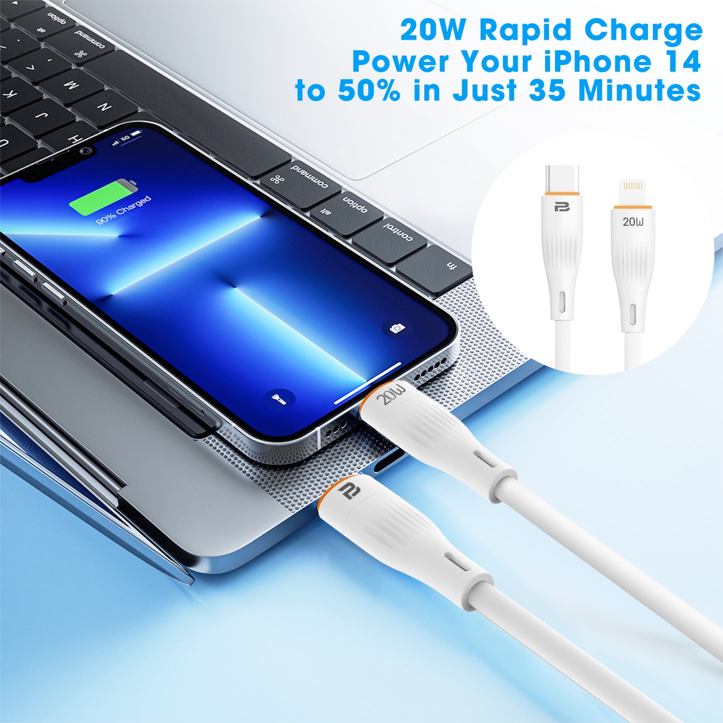 USB-C to Lighting Charge & Sync Cable 1.2M (20W)