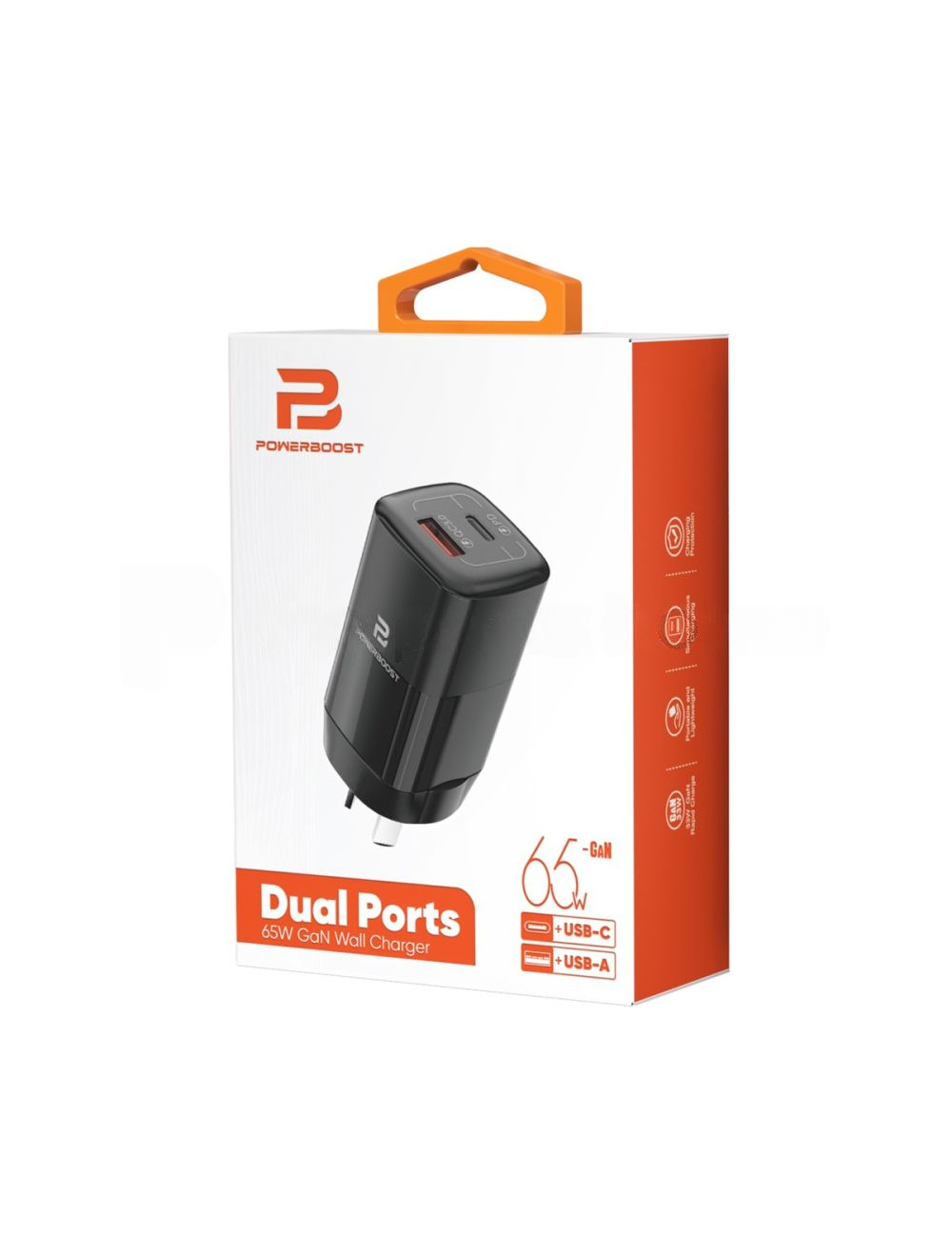 Power Boost USB-C & USB-A Fast Charging Power Adapter 65W