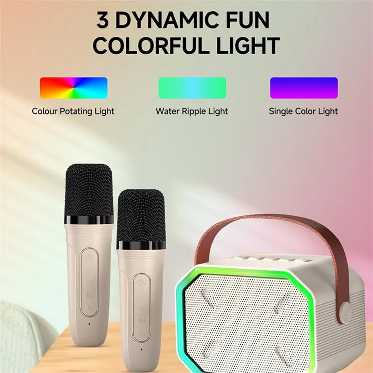 TASX P3 LED Lighting Bluetooth Karaoke Machine with Microphones