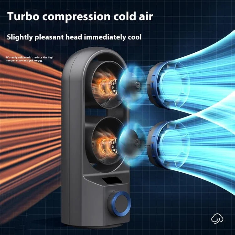 TASX F84 Desktop Fan with 100-Gear Adjustable Dual Turbo Heads