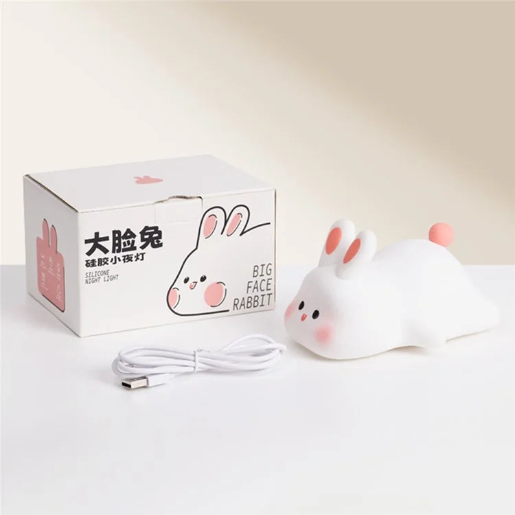 TASX K1153 Cute Rabbit Mini Night Light with RGB Dimming for Kids