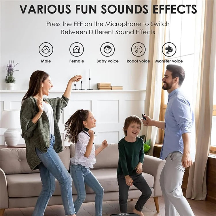 TASX YS307 Home RGB Light Karaoke Bluetooth Speaker with Microphones