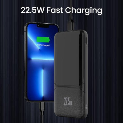 iQuick POWER SQUARE 0 Power Bank – 10000mAh, 22.5W with Digital Display