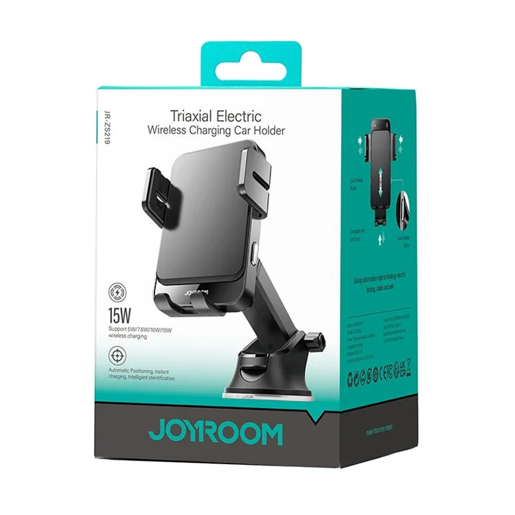 JOYROOM Electric 15W Wireless Charger Dashboard Car Mount ZS219