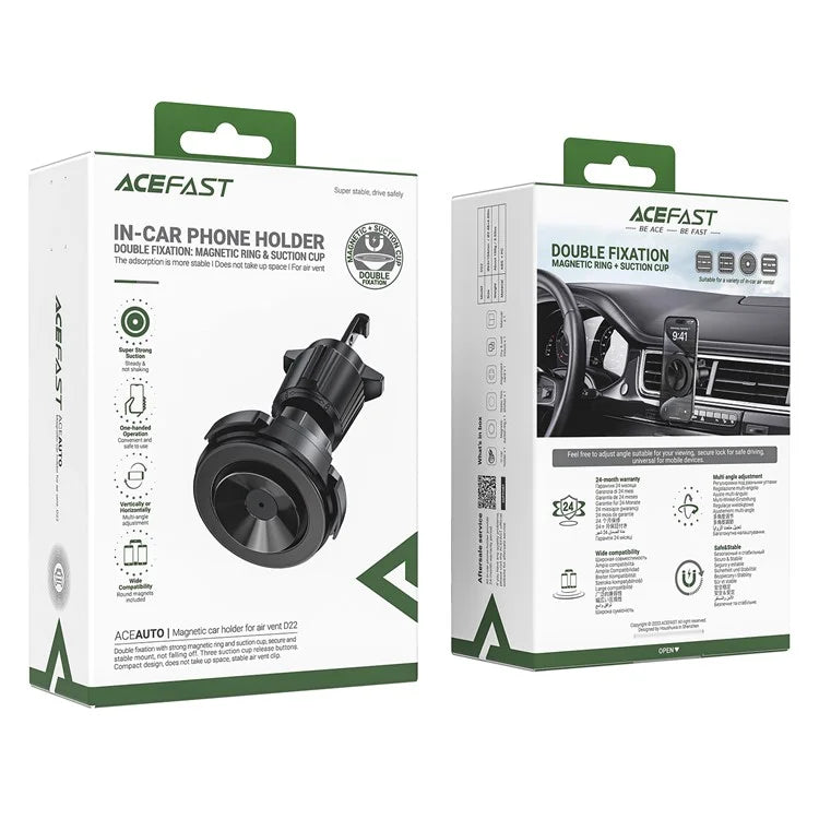 ACEFAST D22 MagSafe Car Phone Holder – Suction Cup Stand for Air Vent