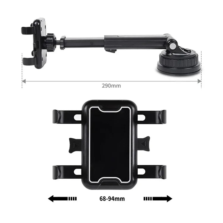 TASX X227 Universal Car Phone Holder – 360° Adjustable Mount with Clamp