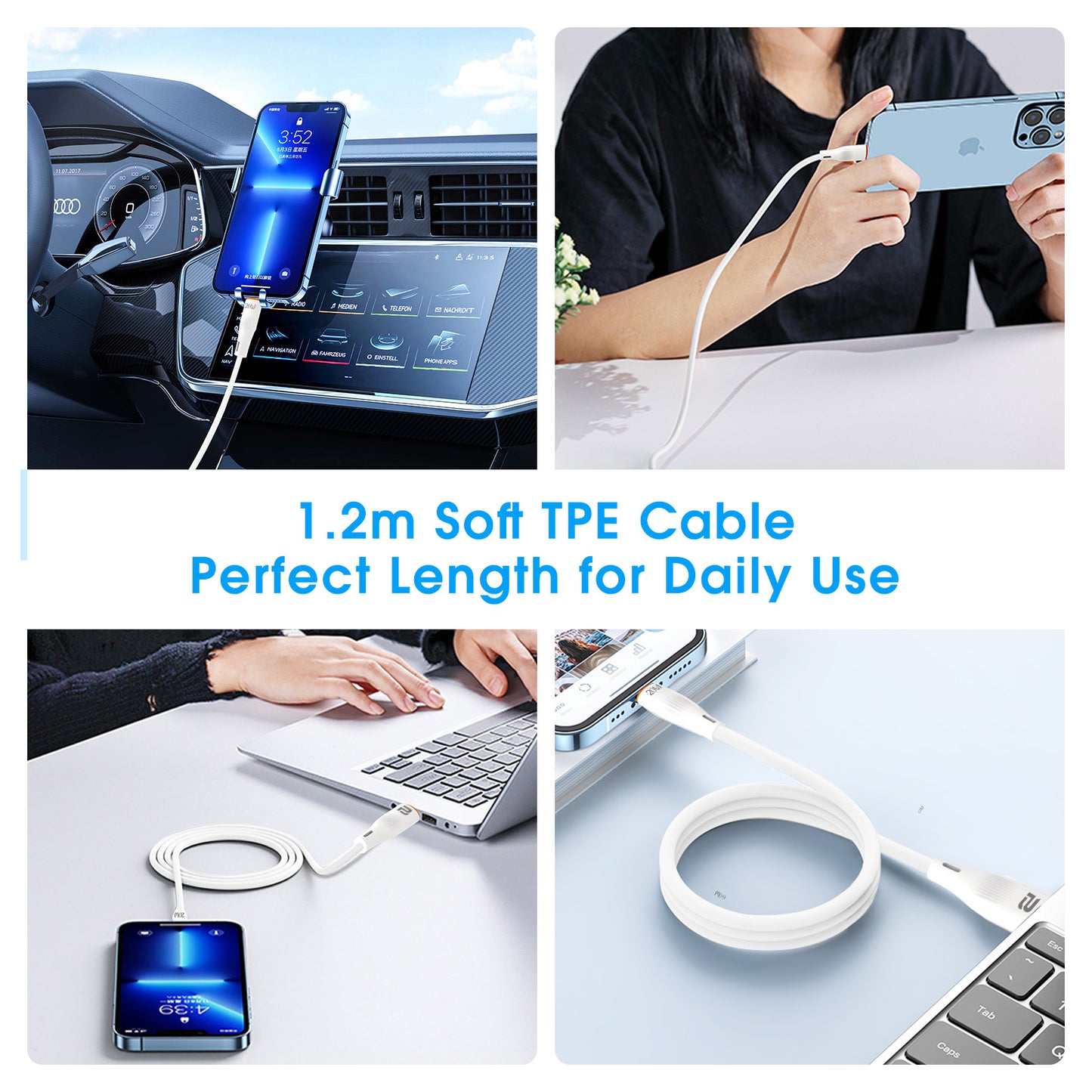 USB-C to Lighting Charge & Sync Cable 1.2M (20W)