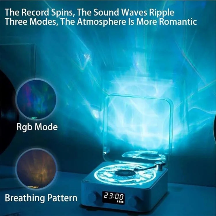 Retro Wave Bluetooth Speaker White Noise Music Player Ambient Lights