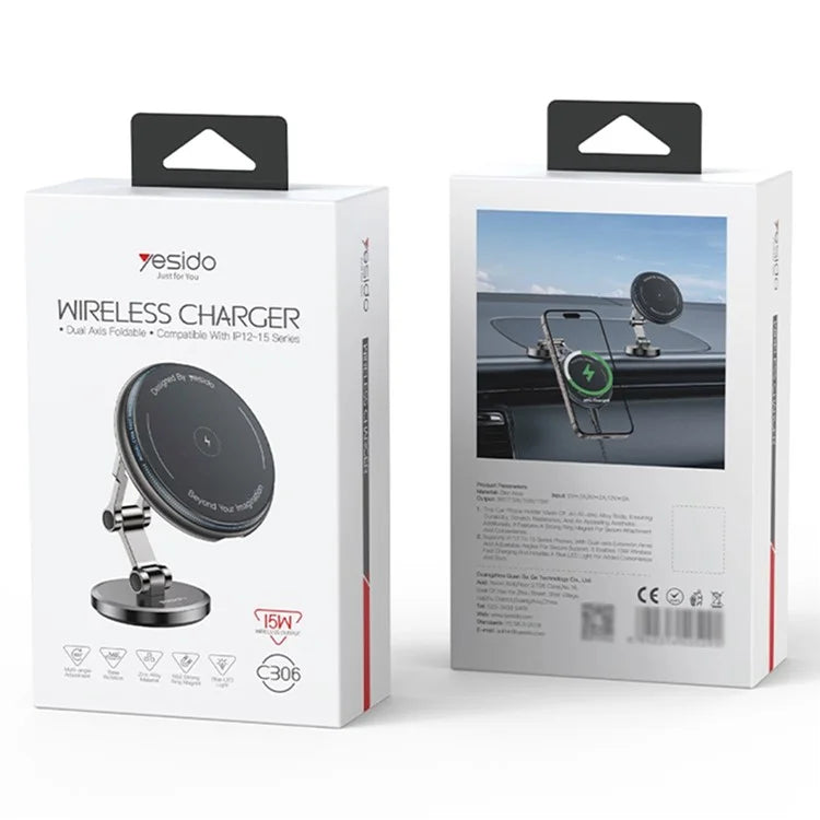 TASX Dashboard MagSafe Phone Wireless Charging Car Mount C306