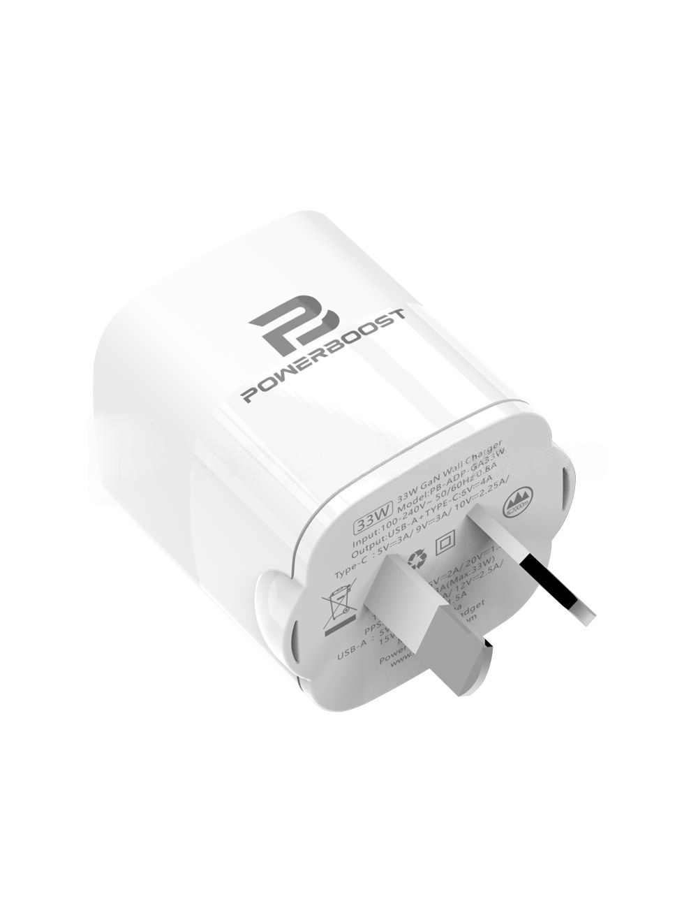 Power Boost USB-C & USB-A Fast Charging Power Adapter 33W