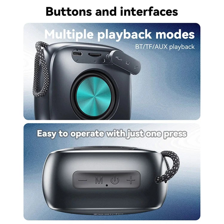 YESIDO YSW24 Portable Mini Bluetooth 5.3 Speaker with CD Diaphragm & 1000mAh Battery