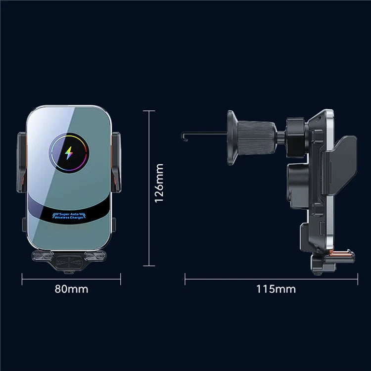 TASX X16 Smart Sensor Air Vent Phone Holder Automatic Wireless Charger