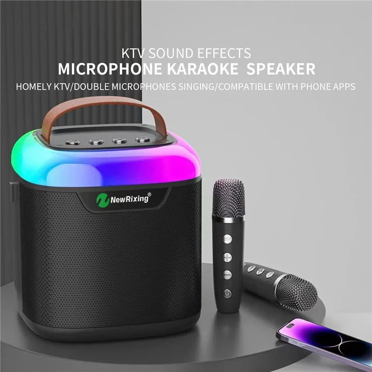 TASX NR8805 Wireless Bluetooth Speaker with Dual TWS Handheld Noise Reduction Microphone