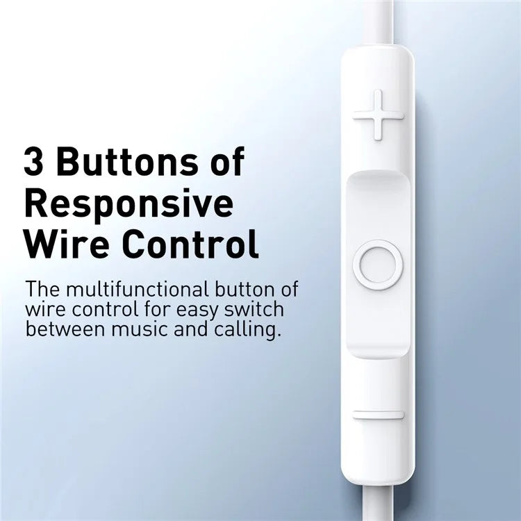 BASEUS Encok H17 3.5mm Wired Earphones with Mic & Button Control