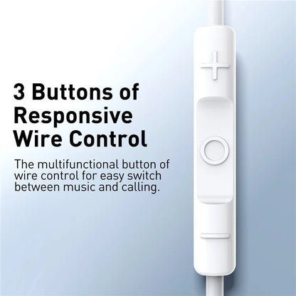 BASEUS Encok H17 3.5mm Wired Earphones with Mic & Button Control