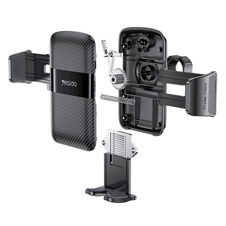 YESIDO C242 Adjustable Car Phone Holder – Air Vent Mount with Hook Clip