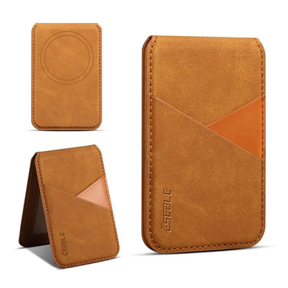 ESEBLE MagSafe-Compatible RFID Blocking Card Holder – Leather Phone Wallet with Kickstand