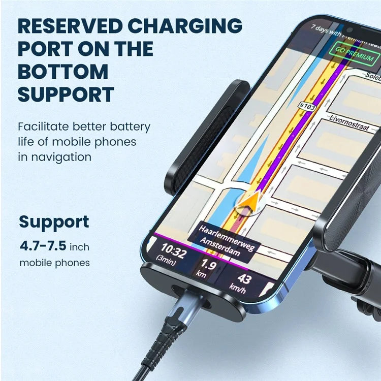 ESSAGER Rotatable Car Phone Holder – Dashboard & Windscreen Suction Cup Stand