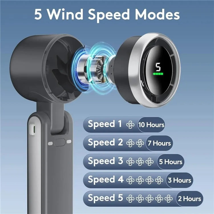 TASX N607 Portable Rechargeable 5 Wind Speeds Cooling Fan