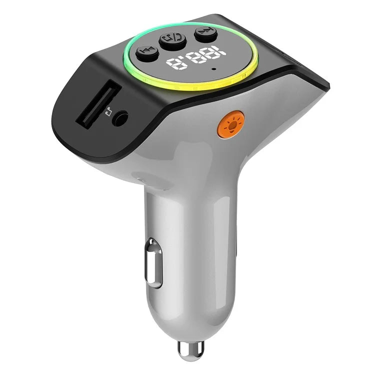 TASX C8 Dual USB Car Charger with Bluetooth 5.3 Receiver, Hands-Free Calling, and AUX Port