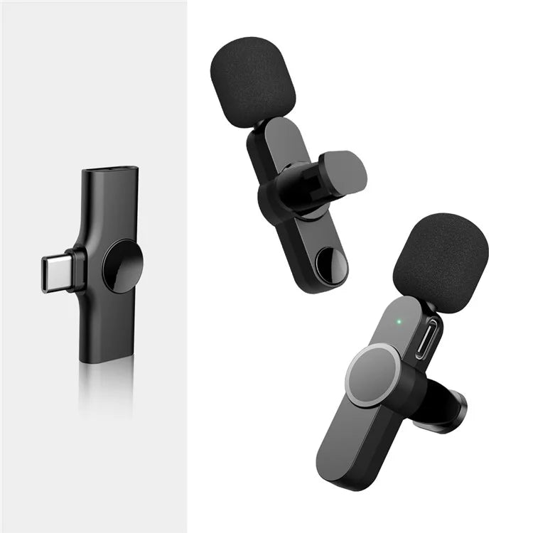 TASX 2Pcs Wireless Lavalier Microphone – Type-C Clip-On Mic
