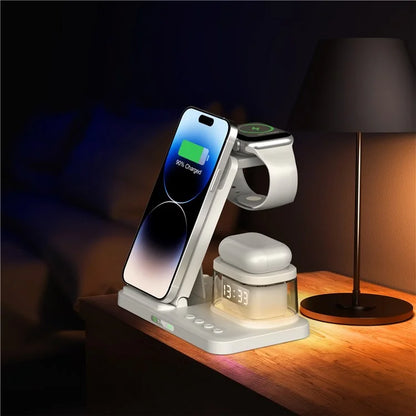TASX H33 5-in-1 Wireless Charger Folding Charging Station with Night Light