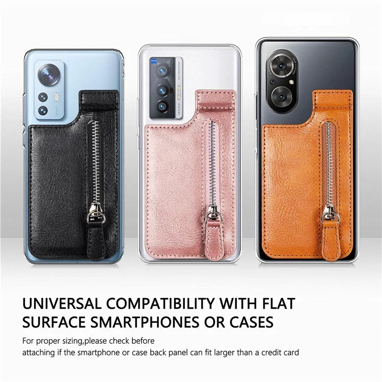 TASX KB-29 Retro Leather  Card Holder – Multifunctional Wallet with Kickstand & Zipper