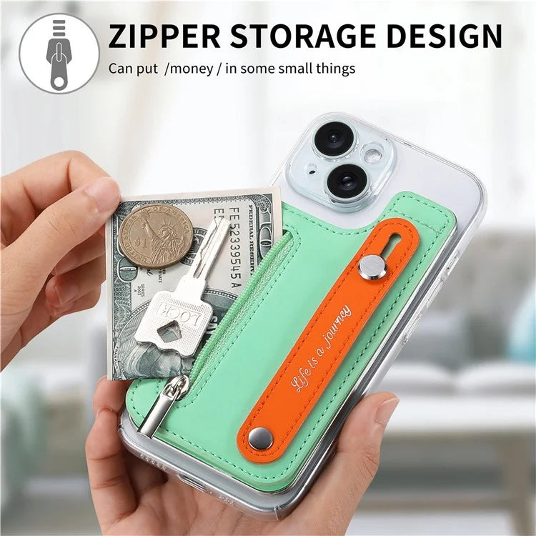 TASX KB-62 RFID Blocking Phone Wallet – Leather Card Bag with Wristband, Kickstand & Zipper