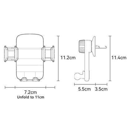 YESIDO C242 Adjustable Car Phone Holder – Air Vent Mount with Hook Clip