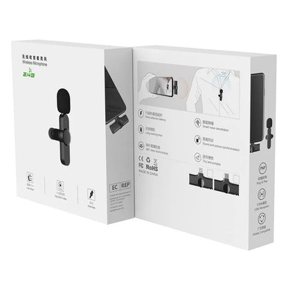 TASX 2Pcs Wireless Lavalier Microphone – Type-C Clip-On Mic