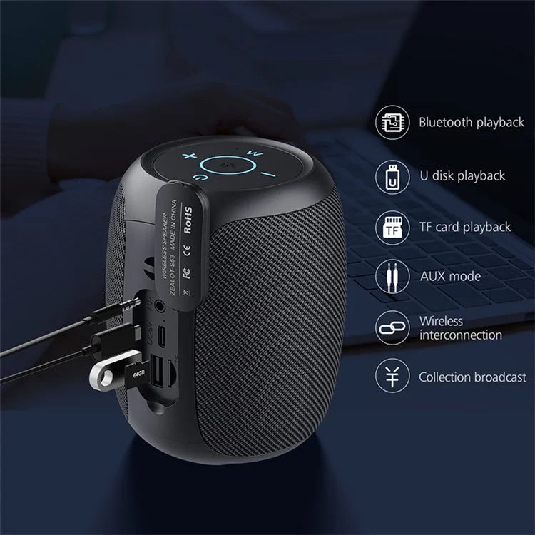 TASX S53 20W Portable TWS Wireless Bluetooth Speaker with Outdoor Waterproof Design