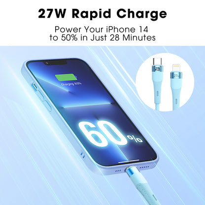 USB-C to Lightning Charge & Sync Cable 1.2M (Soft Silicon)(27W)