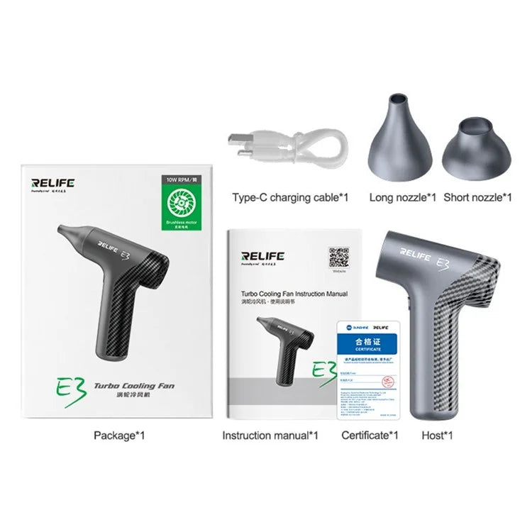 RELIFE E3 Mini Portable Air Cooler Fan with 4 Speeds