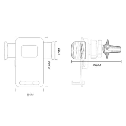 YESIDO C163 Car Phone Holder – Air Outlet Mount with Transparent Panel
