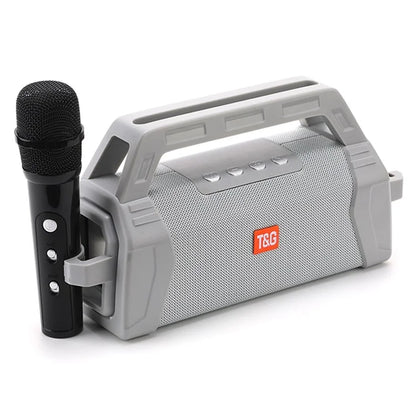 T&G TG538 Portable Bluetooth Speaker with Karaoke Microphone and Stereo Subwoofer