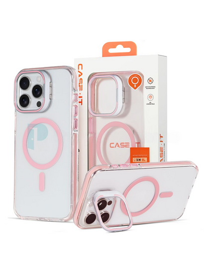 Case it IPhone 16 MagicCam Series Camera Ring Kickstand Transparent Case